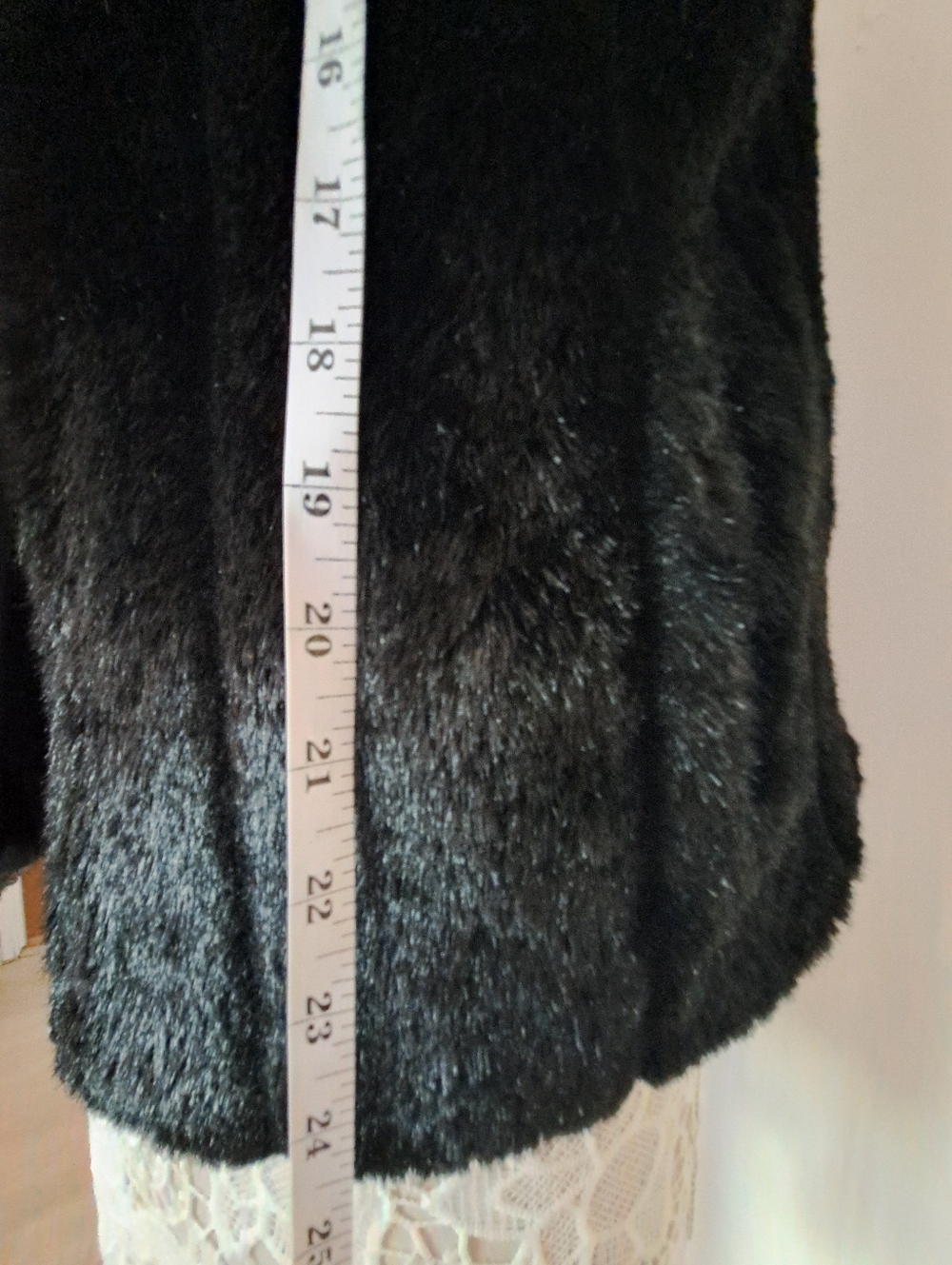 Black Faux Fur Vest - Women Jackets & Coats - Picture 4 of 9